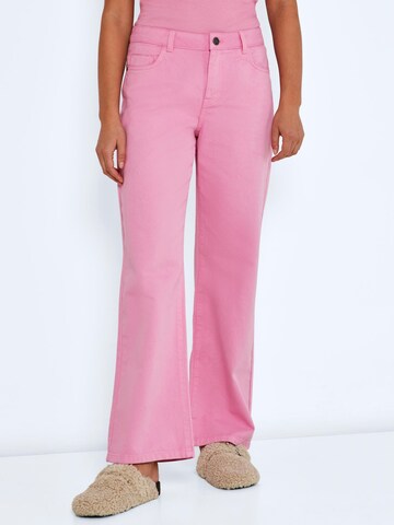 Noisy may Wide leg Jeans 'Amanda' in Roze: voorkant