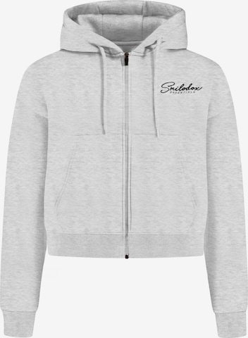 Smilodox Sweatjacke 'Enara' in Grau: Vorderseite