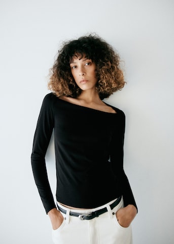 MANGO - Camiseta 'ELIA' en negro: frente