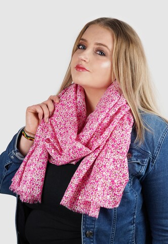 HARPA Scarf in Pink: front