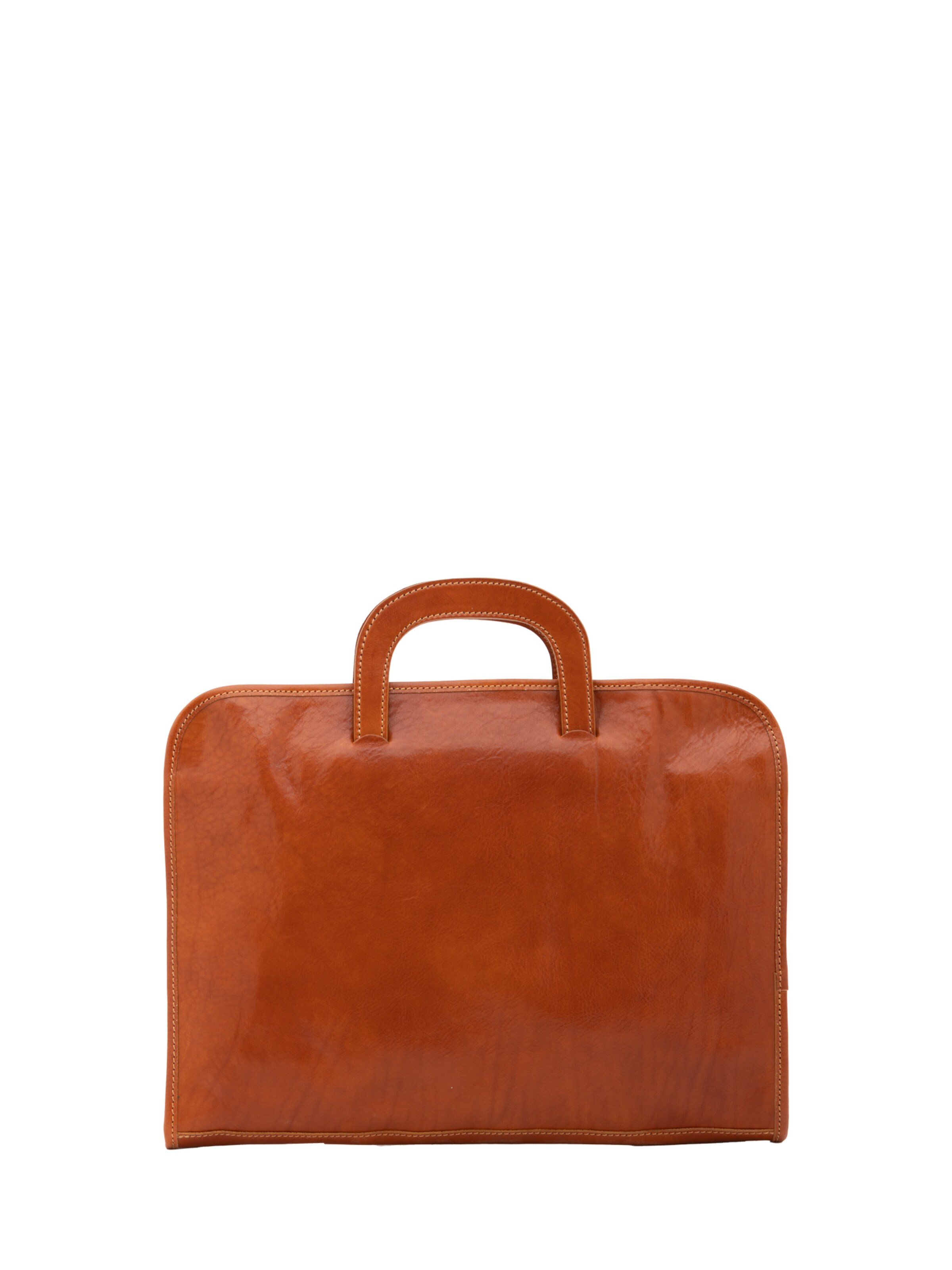 Valigetta ventiquattrore 'Borsa da lavoro uomo vera pelle con zip - Made in Italy' di I Fratelli in beige