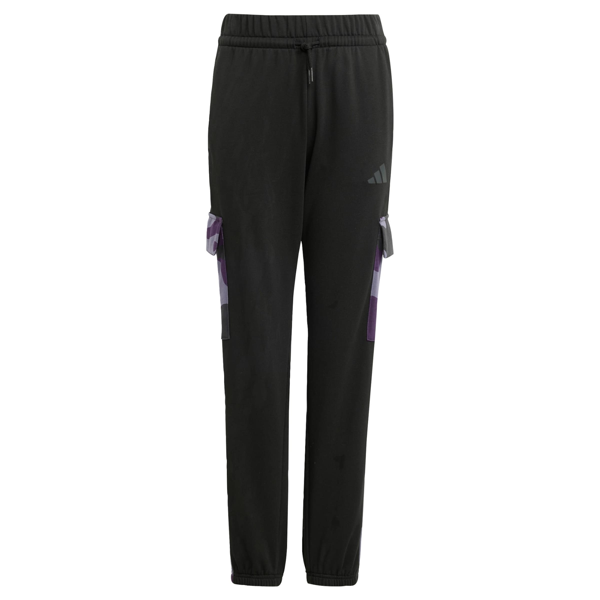 ADIDAS SPORTSWEAR Tapered Urheiluhousut 'Seasonal Essentials' värissä musta: etupuoli