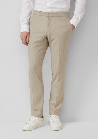 s.Oliver Slimfit Pantalon 'Pure' in Beige: voorkant