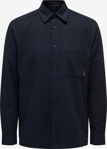 Only & Sons Regular fit Overhemd 'LAWSON' in Blauw: voorkant