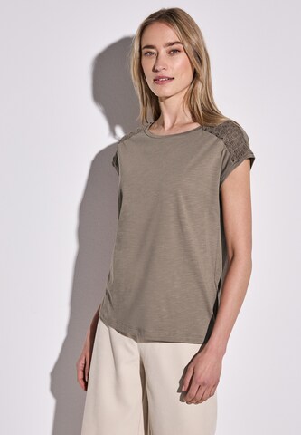 STREET ONE Shirt in Brown: front