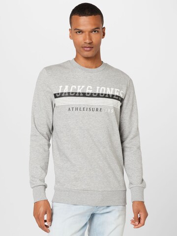 JACK & JONES Sweatshirt 'Iron' in Grey: front