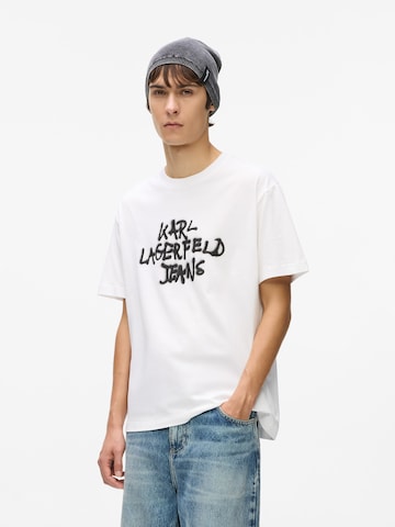 Maglietta di KARL LAGERFELD JEANS in bianco: frontale