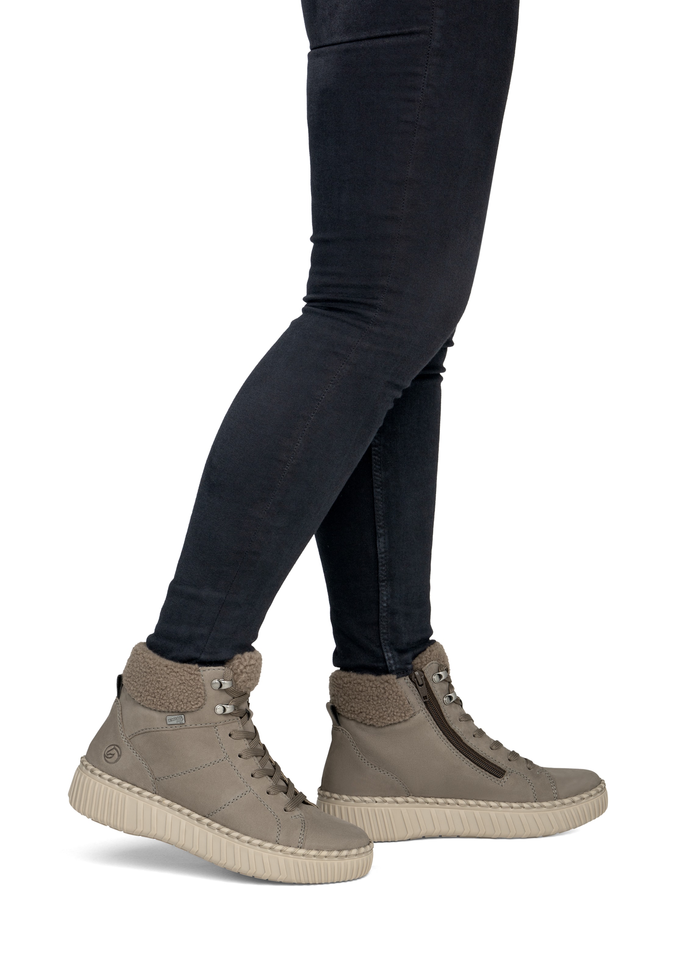 Bottes à lacets ' D4A74 ' REMONTE en gris : devant