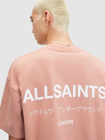 AllSaints Μπλουζάκι 'Underground' σε ροζ