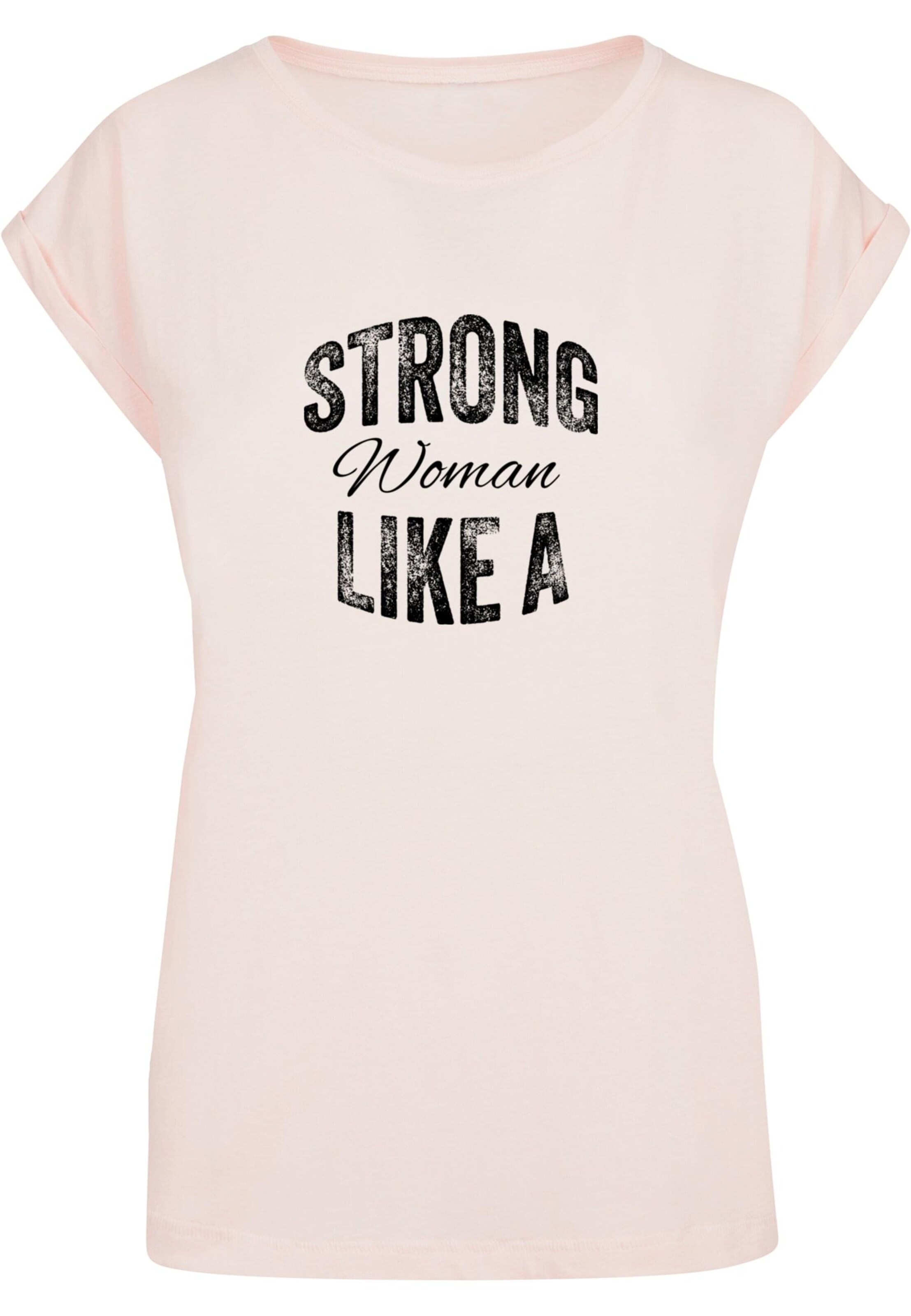 T-shirt 'WD - Strong Like A Woman' Merchcode en rose : devant