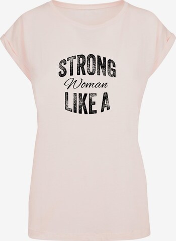 Merchcode Shirt 'WD - Strong Like A Woman' in Pink: front