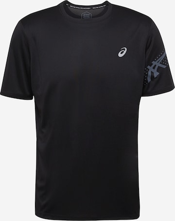 T-Shirt fonctionnel ASICS en noir : devant