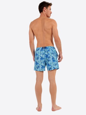 HOM Zwemshorts ' Beach Boxer Tartane ' in Blauw