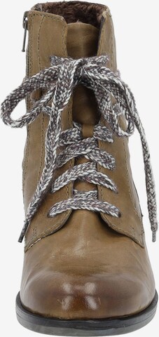 JOSEF SEIBEL Lace-Up Ankle Boots 'Sanja' in Green