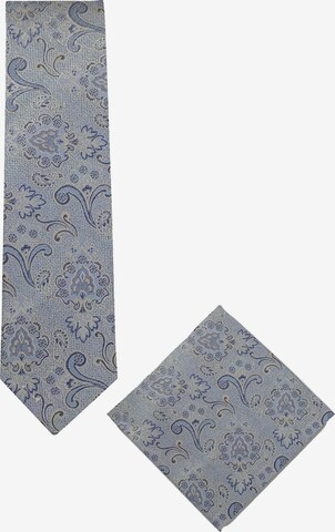Real Guys Set Krawatte mit Einstecktuch in Blau: Vorderseite