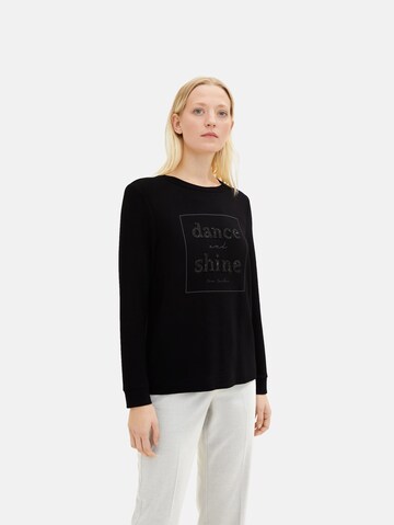 TOM TAILOR Sweatshirt in Black: front