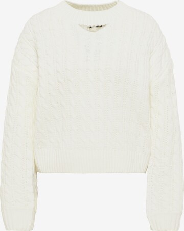 Pull-over faina en blanc : devant