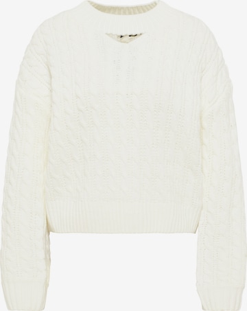 Pull-over faina en blanc : devant