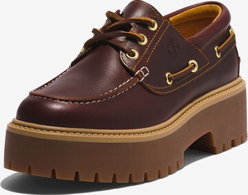 TIMBERLAND Lace-Up Shoes 'Stone Street 3 Eye' in Brown: front