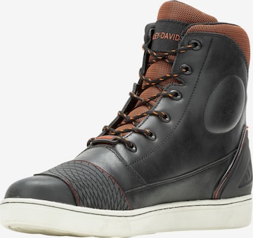 Baskets hautes Harley Davidson en noir : devant