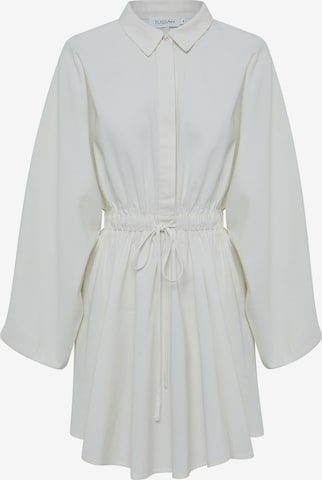 Tussah Shirt dress 'ADRI' in White: front