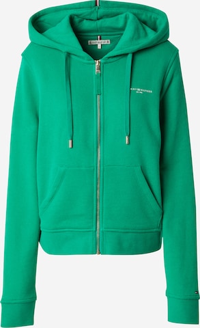 TOMMY HILFIGER Sweatvest in Groen: voorkant