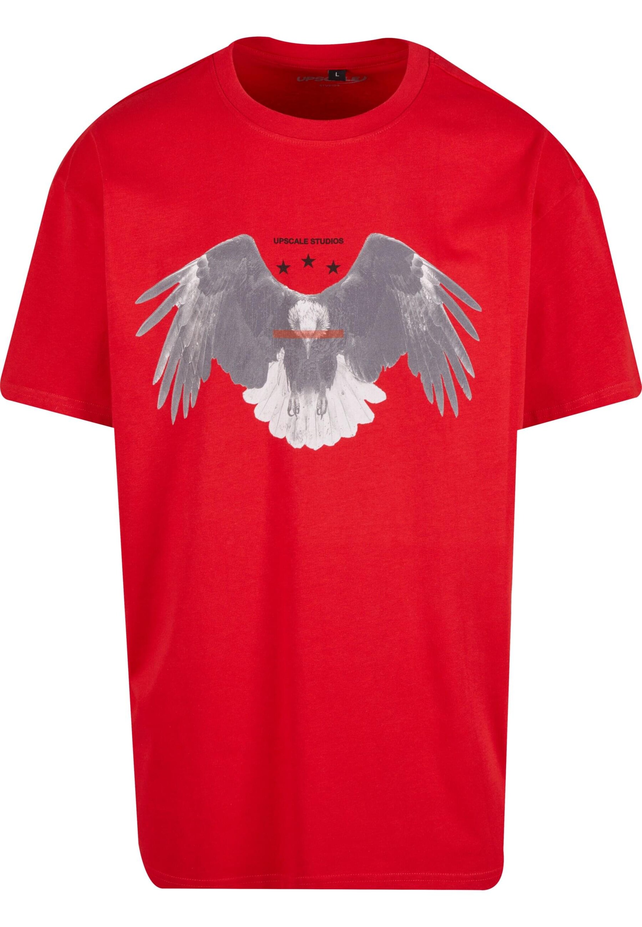 MT Upscale T-Shirt 'Sick Eagle' in Rot: Vorderseite