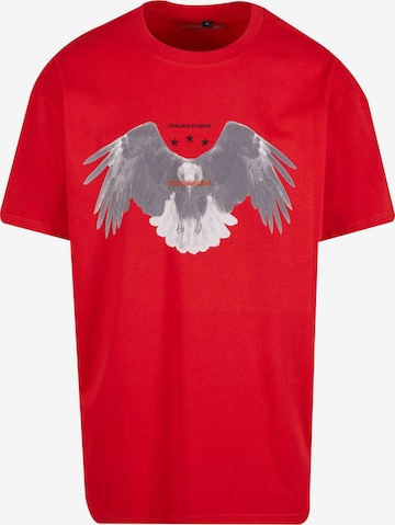 MT Upscale T-Shirt 'Sick Eagle' in Rot: Vorderseite