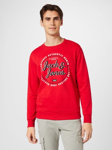 JACK & JONES Μπλούζα φούτερ 'Andy' σε κόκκινο: μπροστά