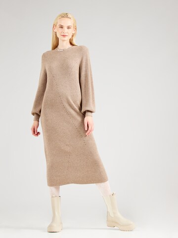 OBJECT Трикотажное платье 'OBJDITTE' в Коричневый: спереди
