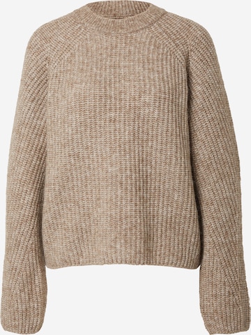 NÜMPH Sweater 'NUZINDI' in Brown: front