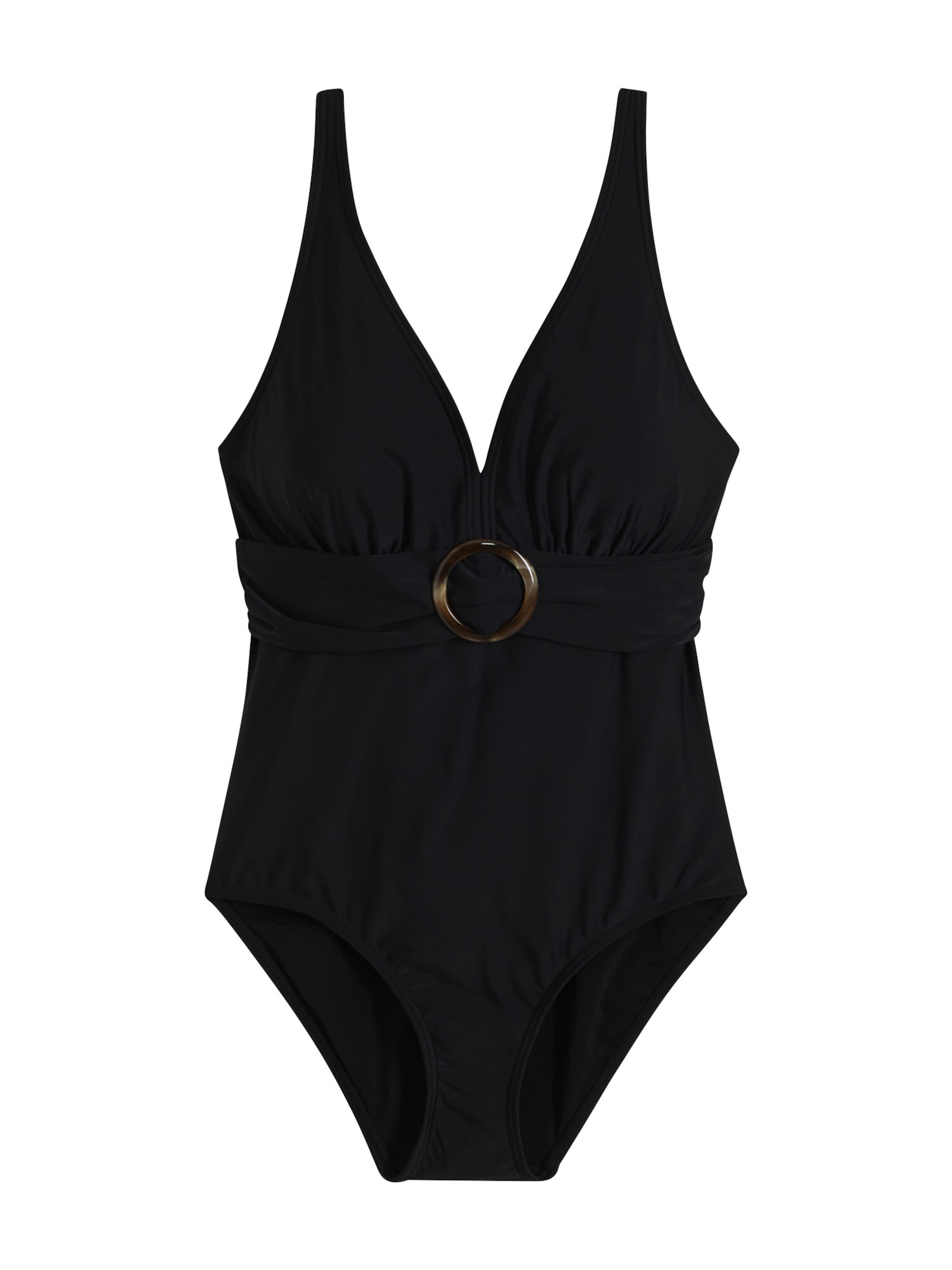 bonprix Triangel Shaping-badpak in Zwart: voorkant