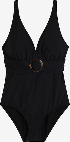bonprix Triangel Shapingbadeanzug in Schwarz: Vorderseite