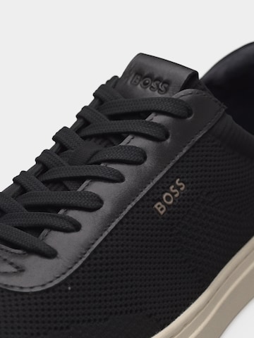 BOSS Rövid szárú sportcipők 'Kieran Tenn' - fekete