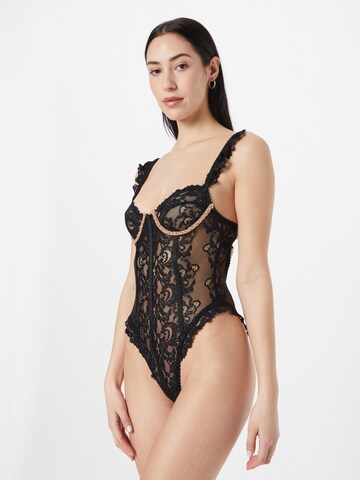 Body de la Nasty Gal pe negru: față