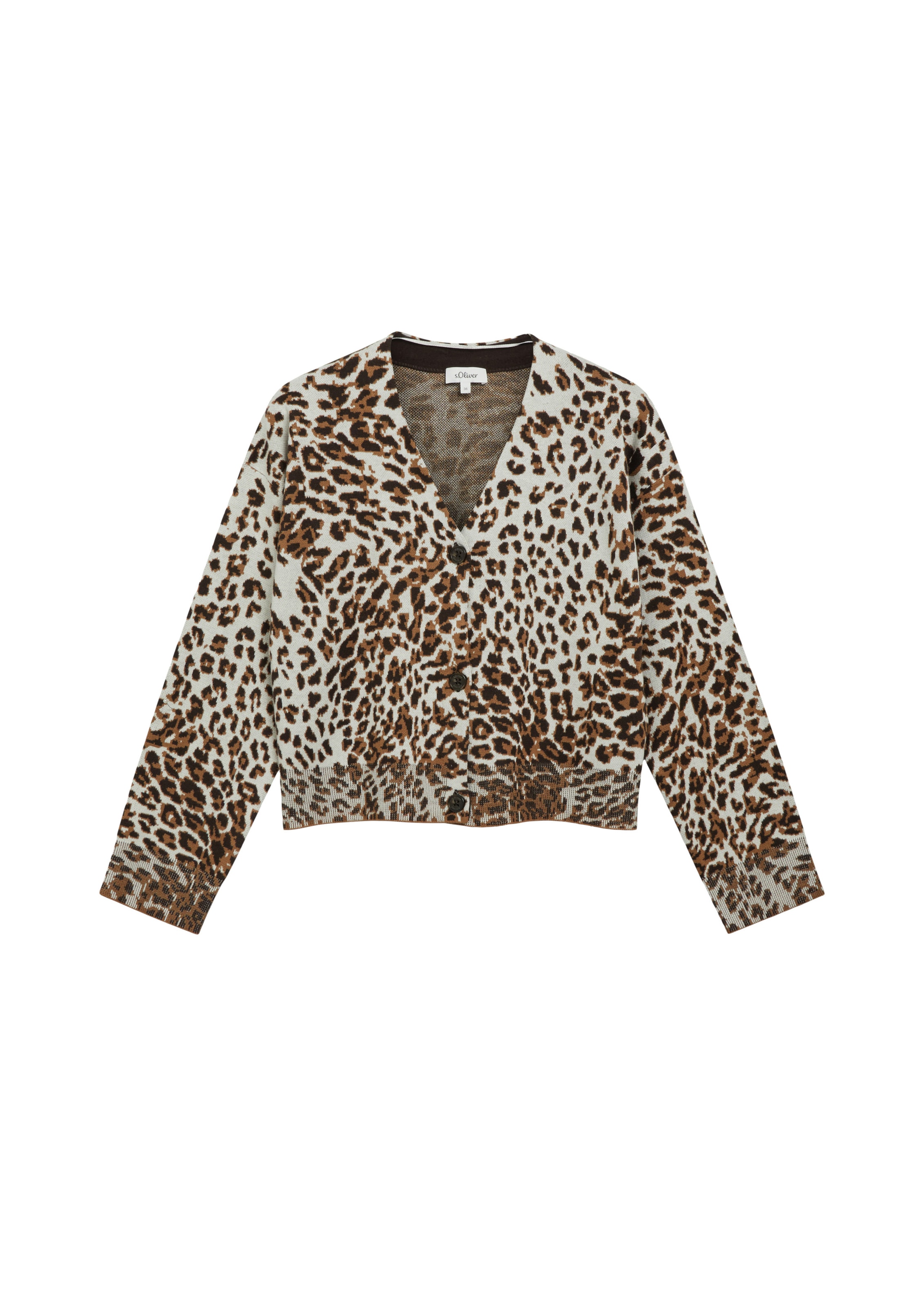 s.Oliver Knit cardigan in XS in Cream / Brown, Item view