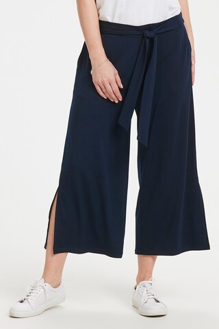 Kaffe Wide leg Broek 'Malli' in Blauw: voorkant