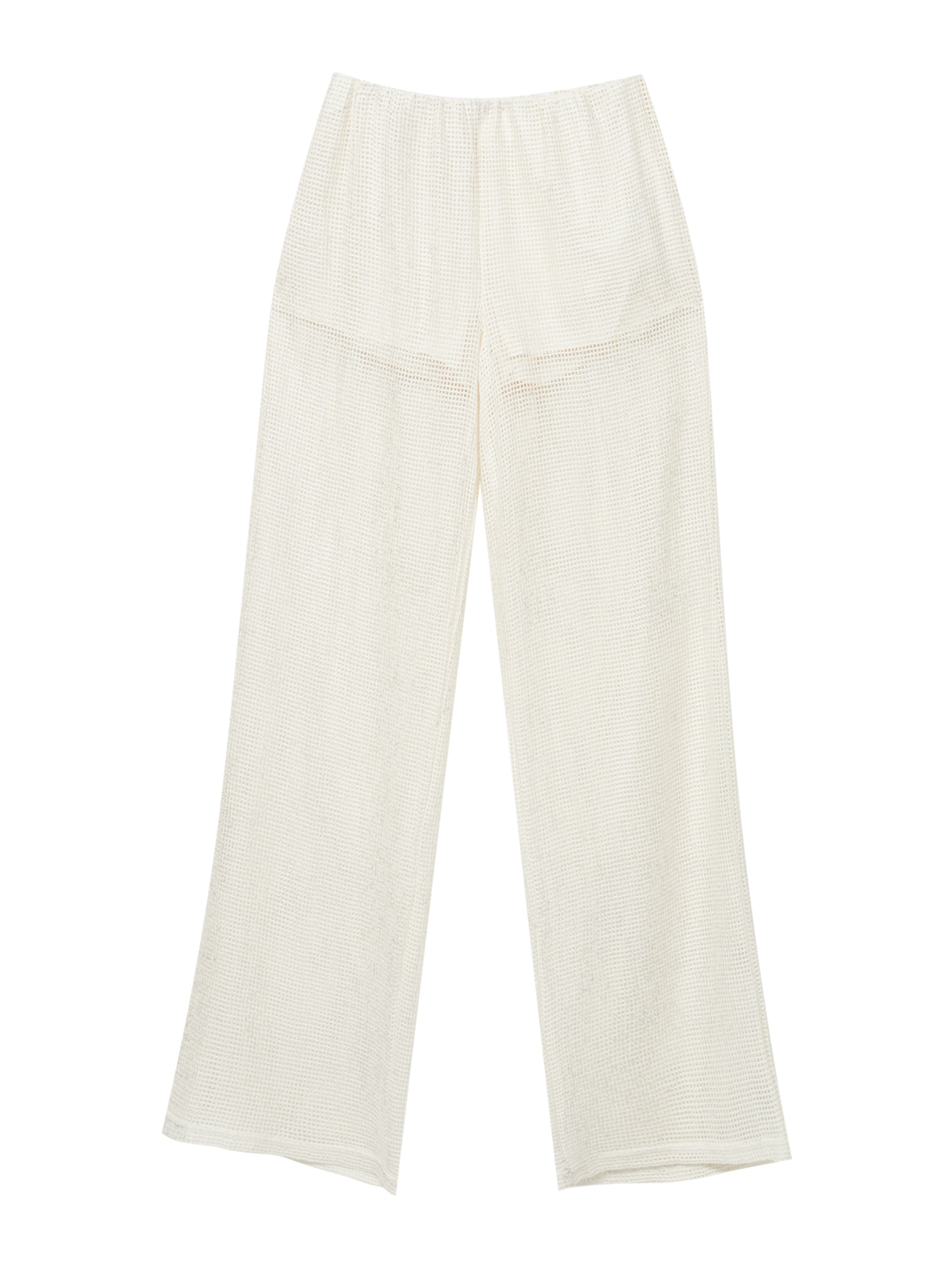 Pull&Bear Zvonové kalhoty Kalhoty – béžová: přední strana