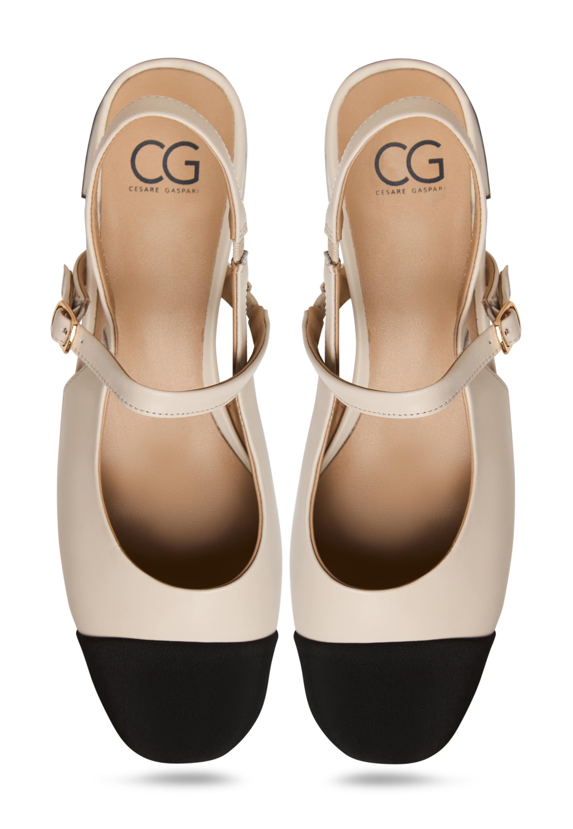 CESARE GASPARI Slingback pumps in White