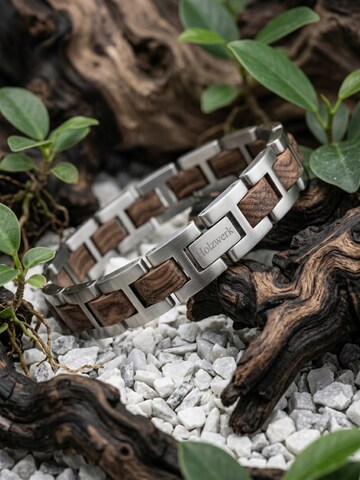 Holzwerk Bracelet 'SILBERSEE' in Silver
