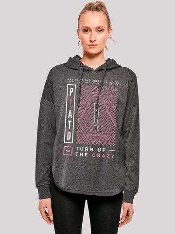 F4NT4STIC Sweatshirt 'Panic At The Disco Turn Up The Crazy' in Grau: predná strana