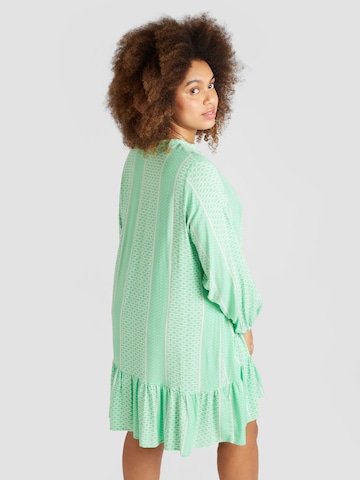 ONLY Carmakoma Платье-рубашка 'MARRAKESH' в Зеленый