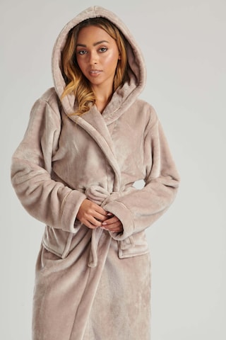Loungeable Bademantel lang in Beige