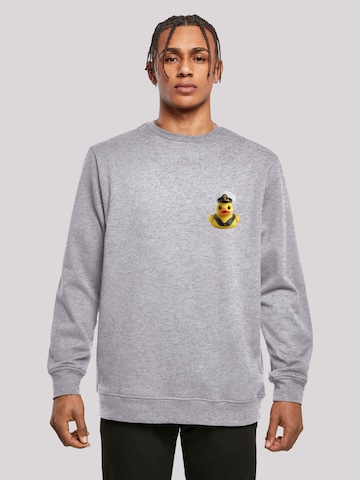 F4NT4STIC Sweater 'Rubber Duck Captain' in Grey: front