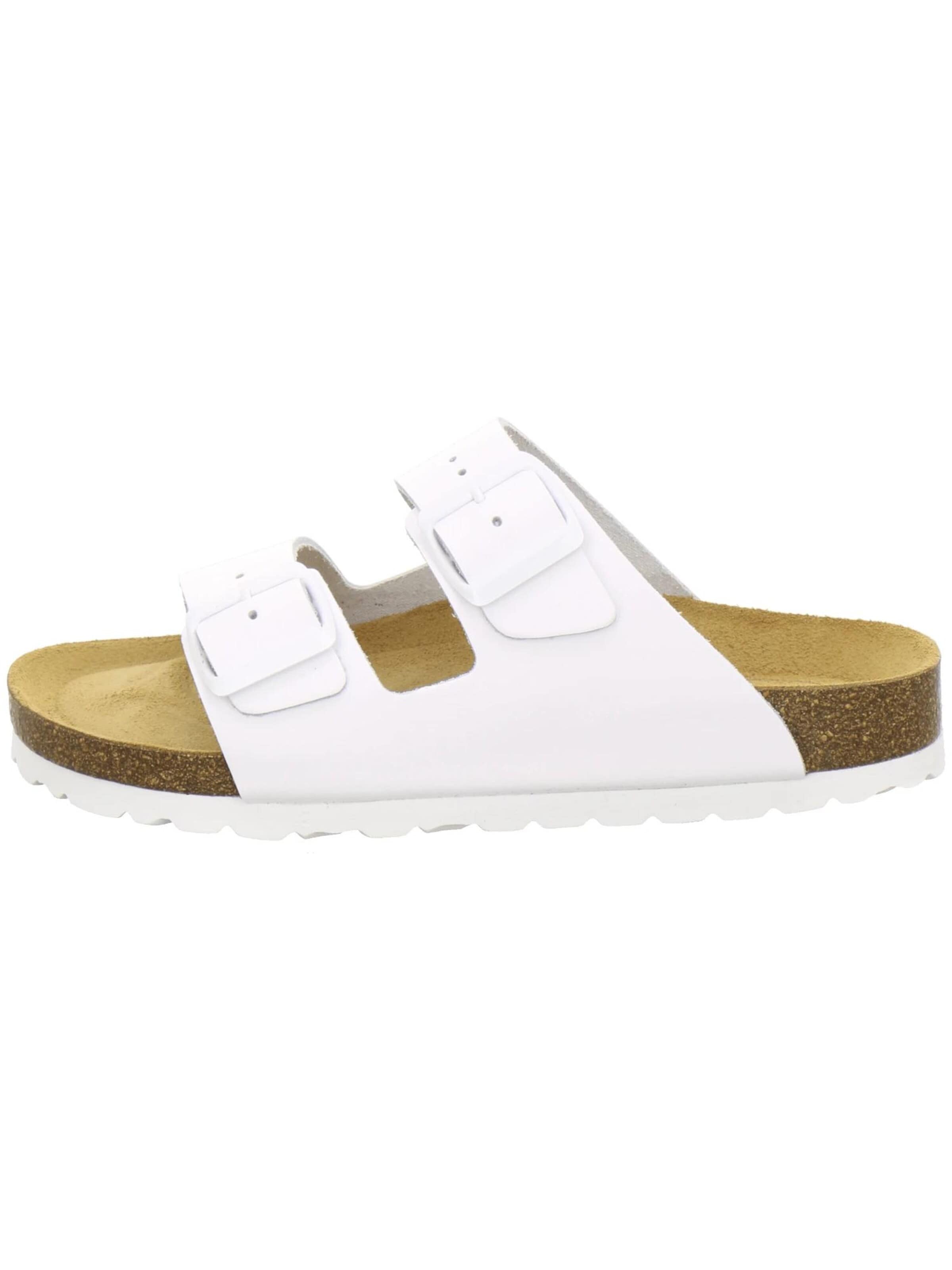 Mule 'Pantoletten Damen Zweischnaller weiß' AFS-Schuhe en blanc