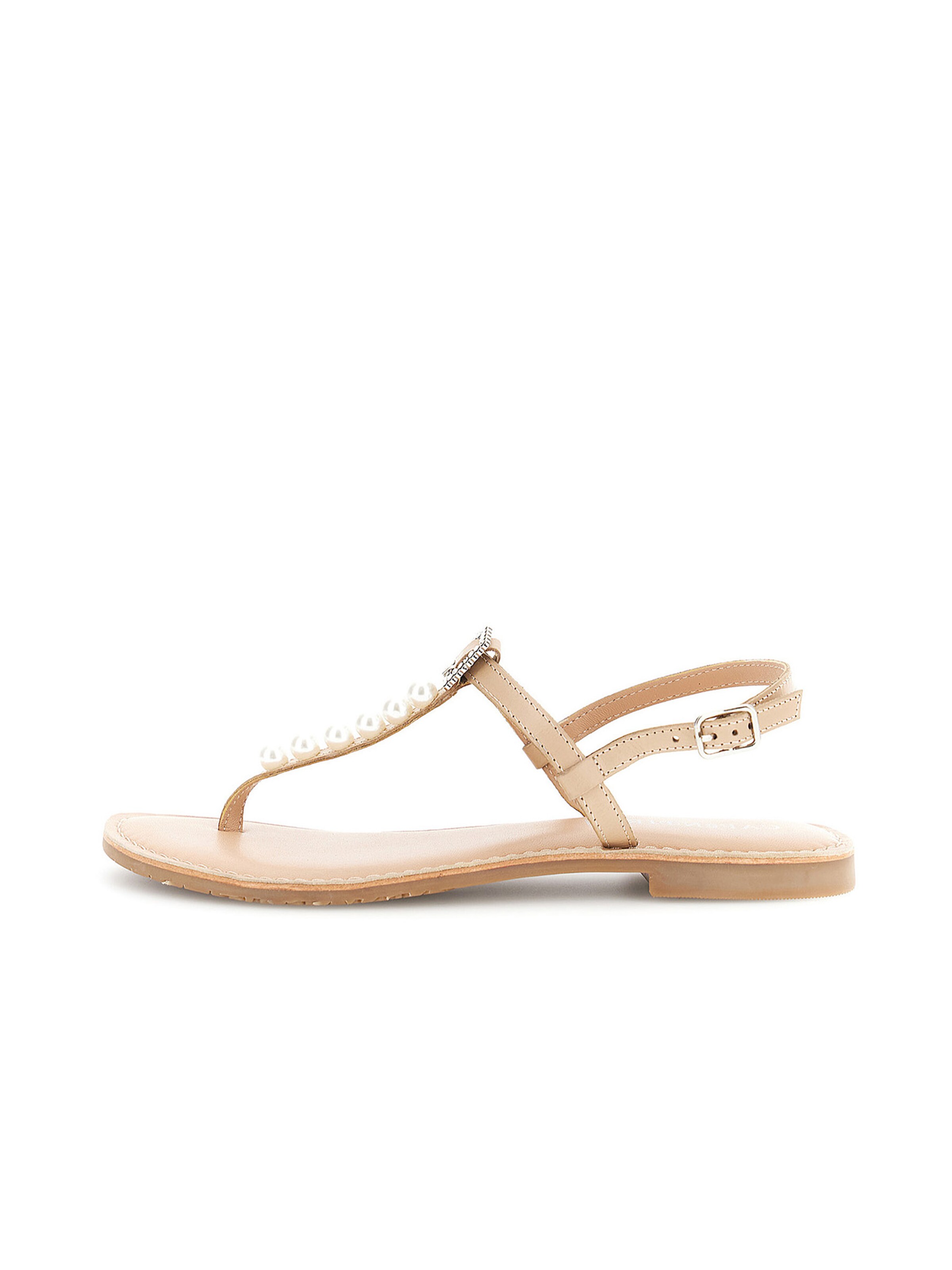 CAFè NOIR T-bar sandals in Beige