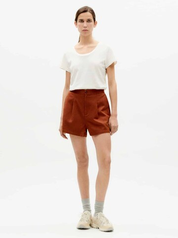 Thinking MU Loose fit Pleat-Front Pants 'Narciso ' in Brown