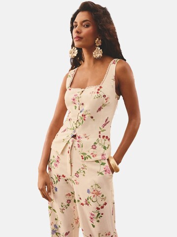 Haut love & roses en beige : devant