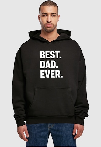 Merchcode Sweatshirt 'Fathers Day - Best Dad Ever' in Zwart: voorkant