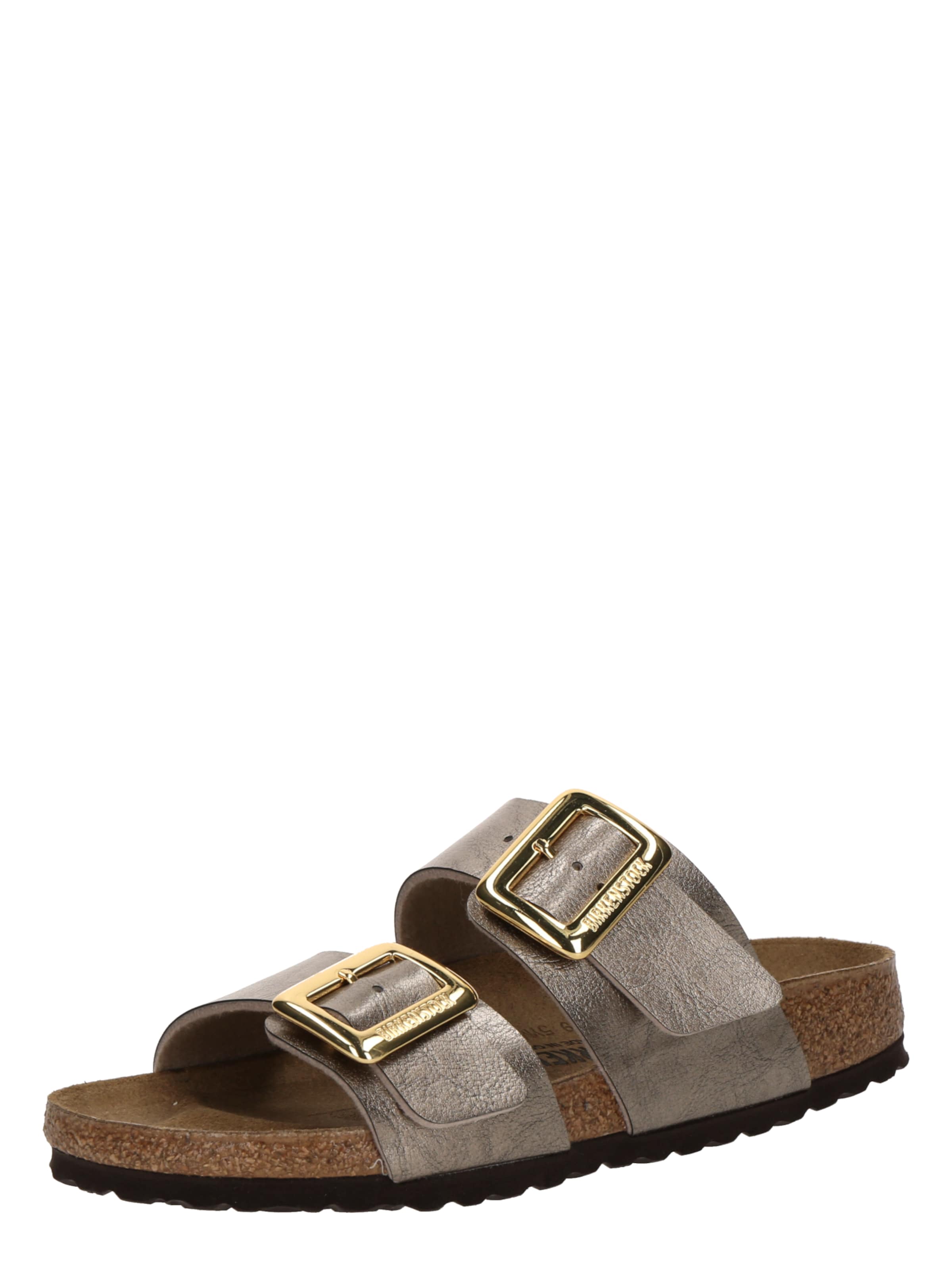BIRKENSTOCK Μιούλ 'Sydney Cushion Buckle' σε γκρι: μπροστά
